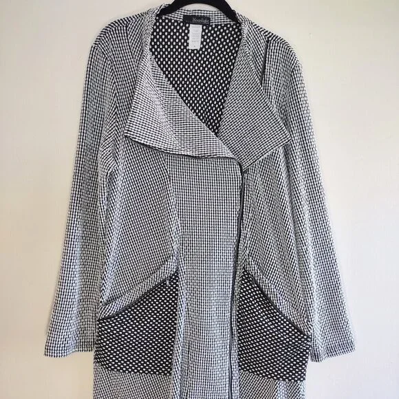 Moonlight Y&S Fashion Polka Dot Jacket Pockets Lagenlook Boho Artsy Medium - Picture 4 of 6